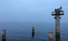 Decommissioned oil gas platform. 