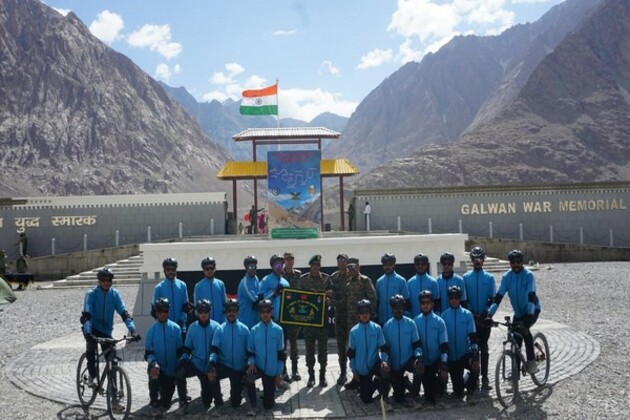 Army's cycling expedition covers 312 km from Nyoma to Galwan in tribute to fallen "bravehearts"