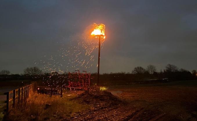 Farmers light up the countryside with beacons in protest to Family Farm Tax