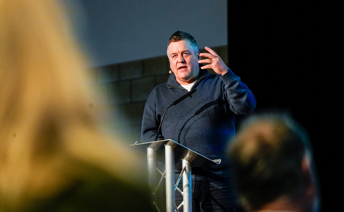 James Rebanks addressing the Yorkshire Farming Conference