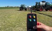 A new autonomous system that can be retrofitted to tractors was on display at the Mallee Machinery Field Days , Speed, Victoria, this week. Photo: Mark Saunders.