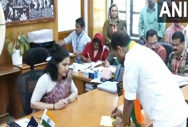 Kerala BJP chief K Surendran holds roadshow with Smriti Irani in Wayanad, files LS nomination