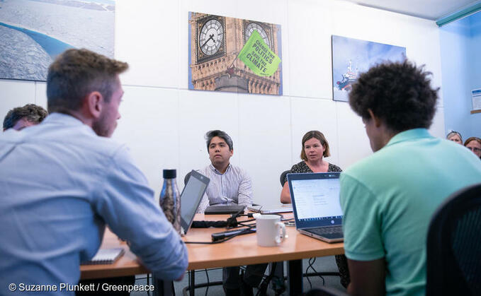 Staff at Greenpeace UK's London office | Credit: Suzanne Plunkett / Greenpeace