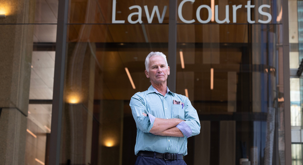 Alistair Donaldson from MGPA outside Sydney courts