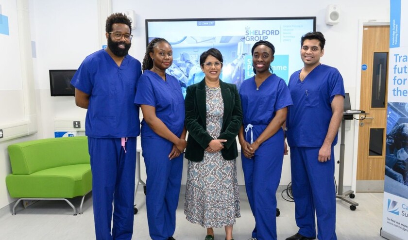 Meghana Pandit with trainees © The Shelford Group