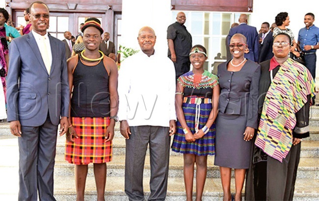  bodo siecondright and her family with resident useveni after being appointed a judge