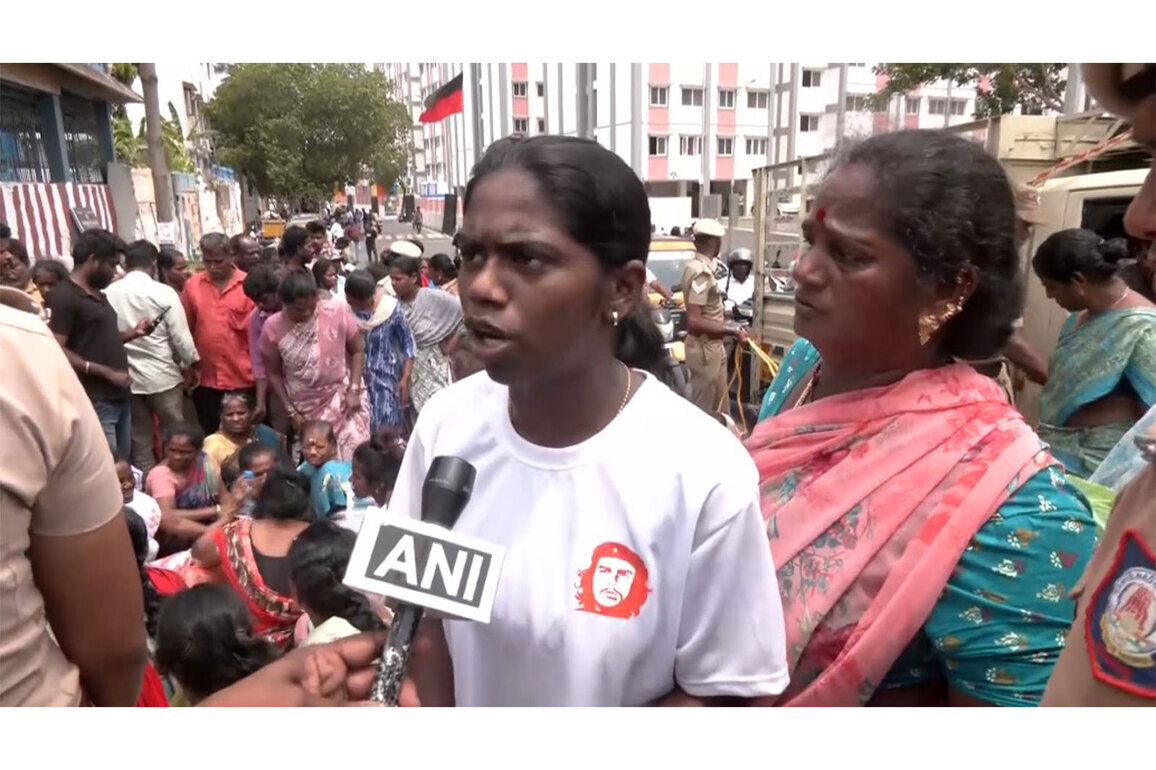 Chitra Nagar residents protest over delayed housing allotments under Tamil Nadu Housing Scheme in Chennai