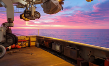 Working desk of seismic vessel offshore