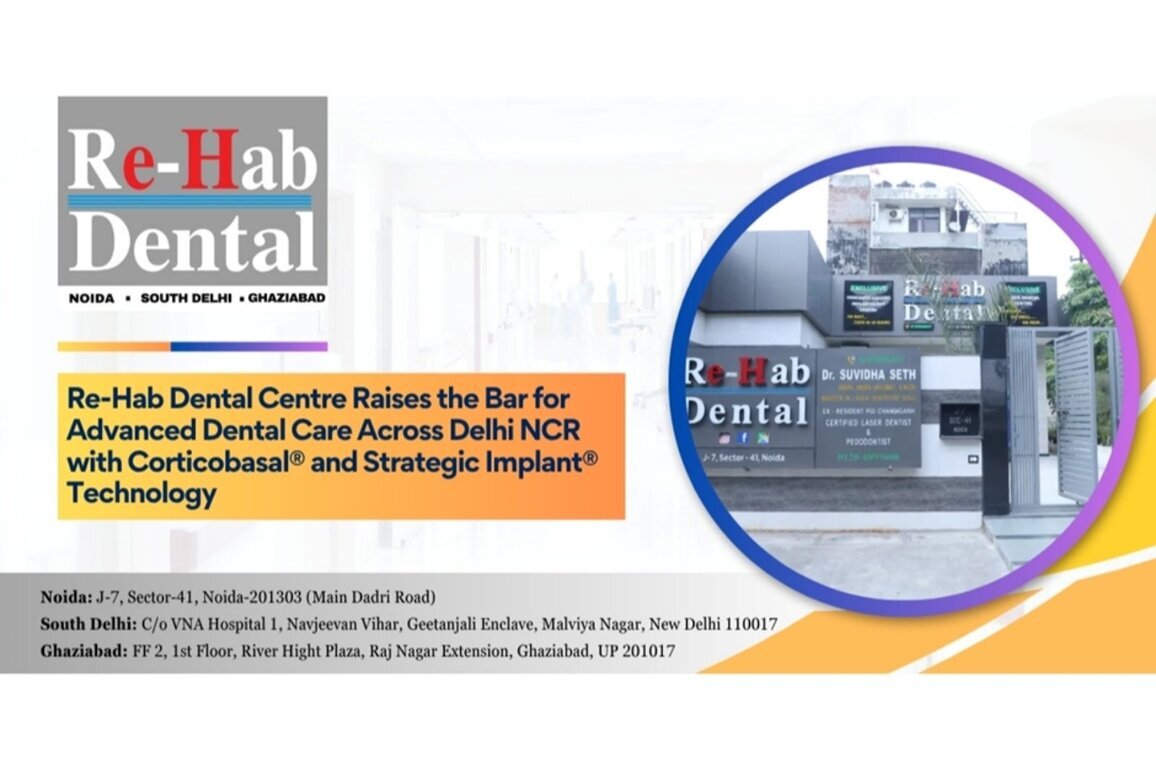 Re-Hab Dental Centre Raises the Bar for Advanced Dental Care Across Delhi NCR with Corticobasal and Strategic Implant Technology