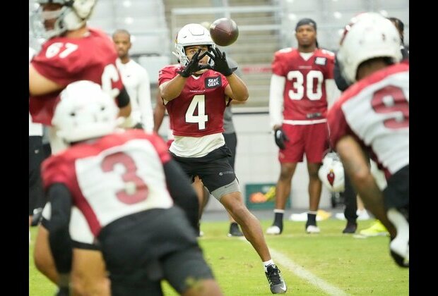 Cardinals WR Rondale Moore (hamstring) returns to practice