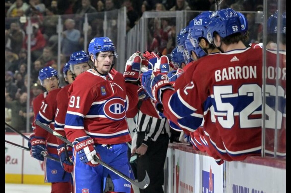 Sean Monahan's two goals lift Habs over Kraken
