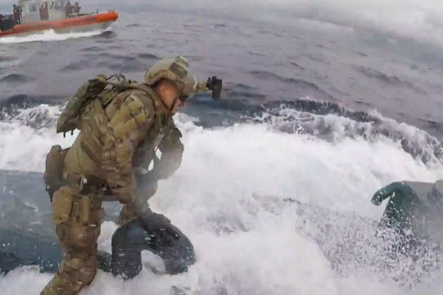 Moment US Coast Guard leaps onto vessel carrying 7 tons of cocaine