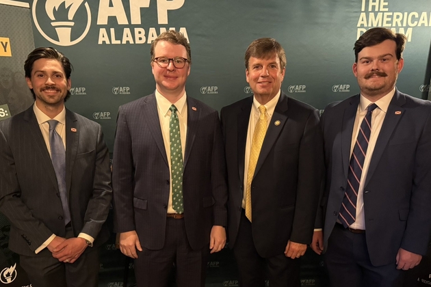 Rep. Dale Strong talks small business with Americans for Prosperity&#39;s Thompson