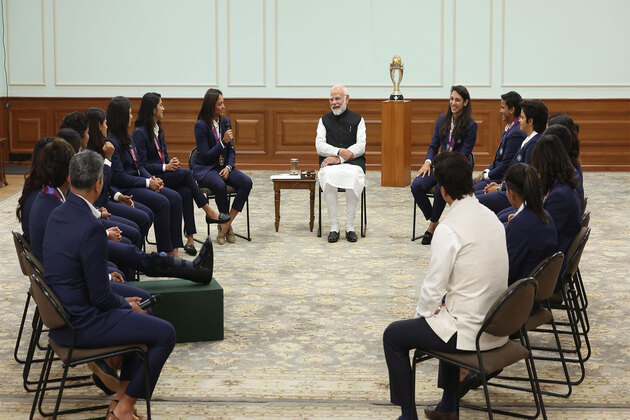 PM Modi hosts Women's World Cup Champions, urges players to inspire students and lead fit India movement