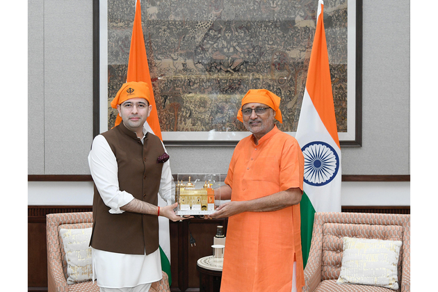 AAP MP Raghav Chadha calls on Vice President CP Radhakrishnan