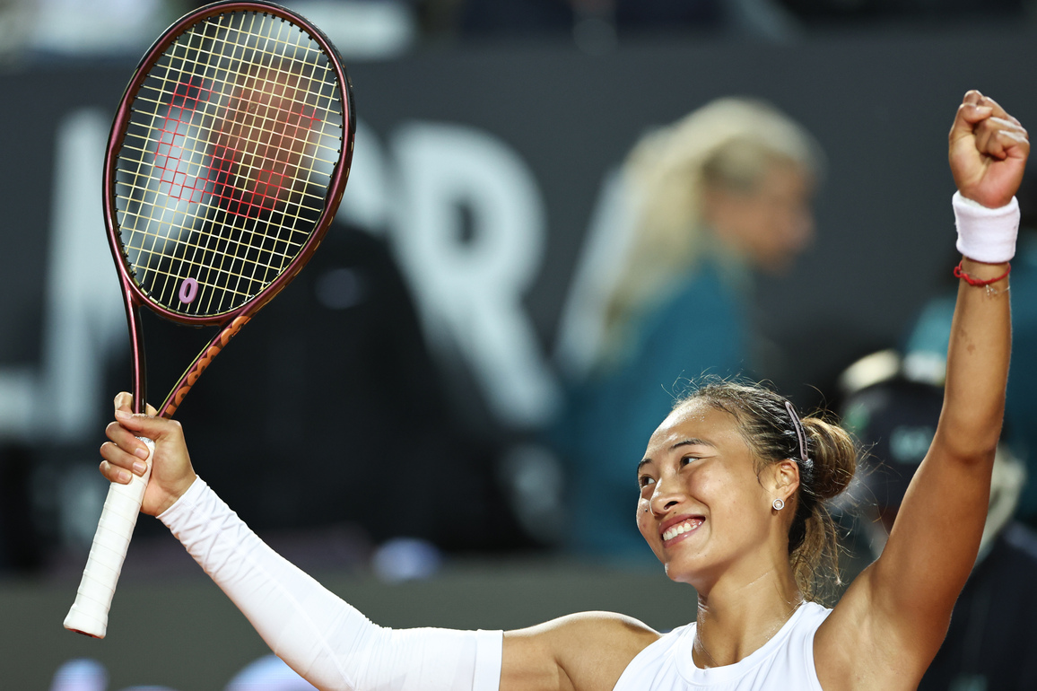 In Pics: China's Zheng beats Sabalenka for the first time to reach Italian Open semifinals