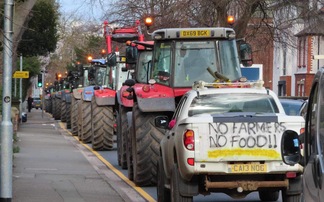  protest outside office of Rural Affairs Minister Lesley Griffiths in Wales