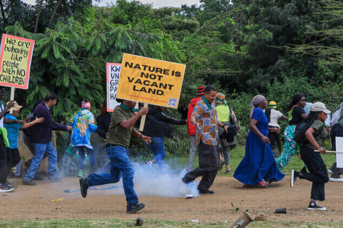 Ex-Kenyan chief justice arrested at protest 