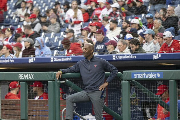 He was an undercover cop and Dennis Rodmans security guard. Now, he keeps the Phillies safe