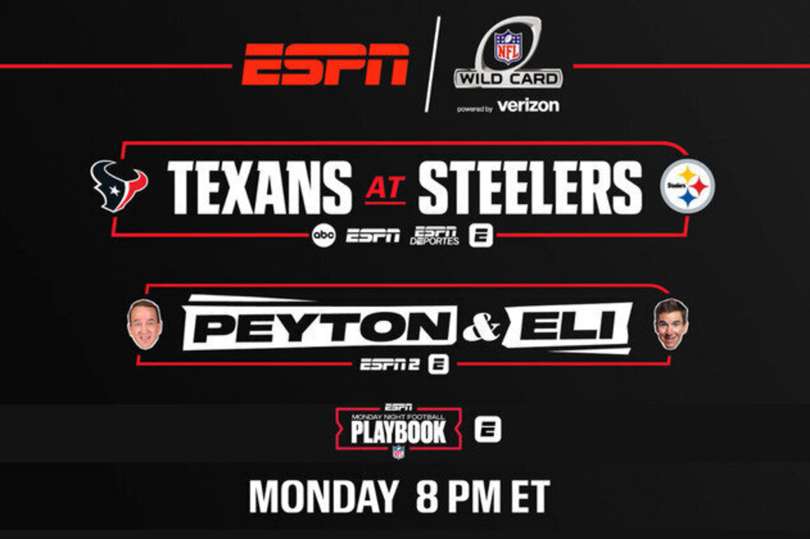 ESPN's Monday night Texans-Steelers Wild Card presentation punctuates the opening round of the NFL playoffs