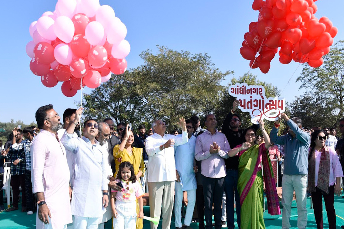 Gujarat: Chief Minister Bhupendra Patel inaugurates the Gandhinagar Kite festival 2026