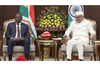 S.African Deputy President Mashatile meets Vice President CP Radhakrishnan