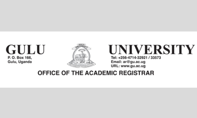 Notice from Gulu University Notice from Gulu University