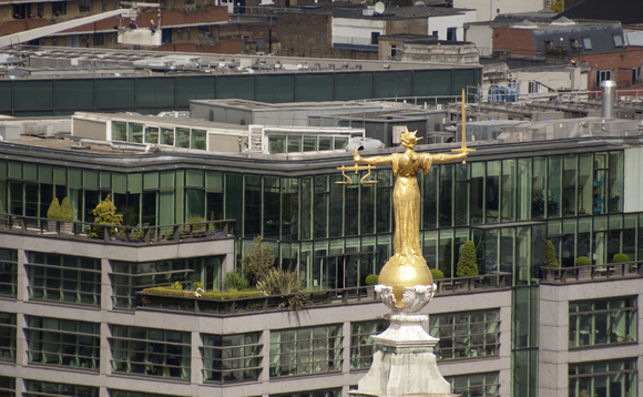 Lady justice on the top of the Old Bailey overlooking the offices of the city of London | Credit: iStock
