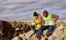 Workers take a coffee break. 