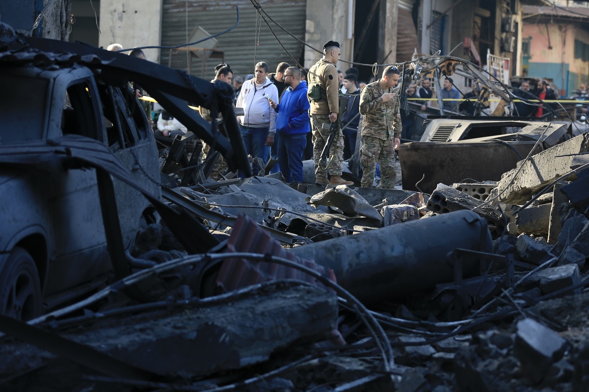 LEBANON-SIDON-ISRAELI AIRSTRIKE-AFTERMATH