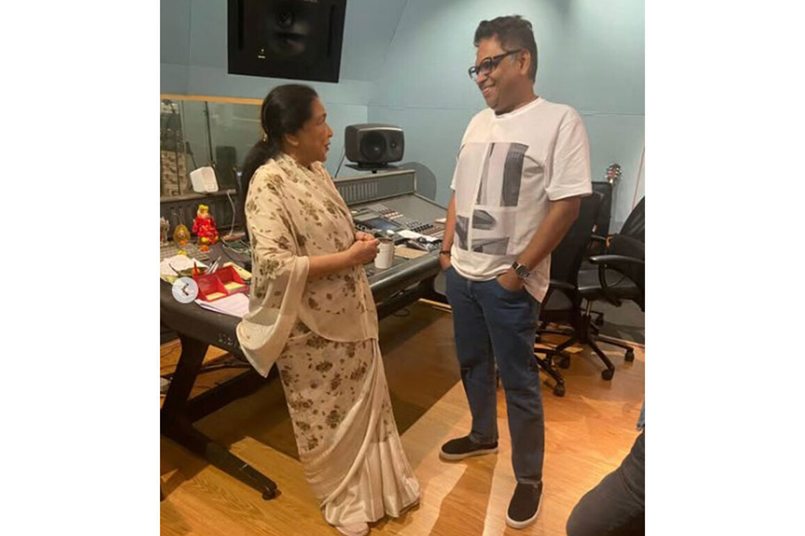 Shamir Tandon shares pics from last recording with Asha Bhosle, calls her "iron lady"