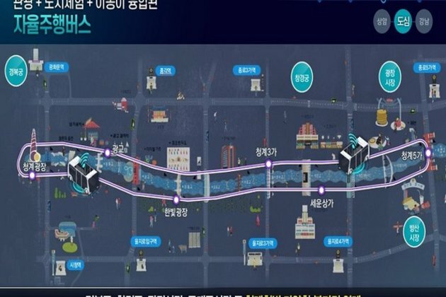 Seoul will operate self-driving buses in Cheonggyecheon from April next year