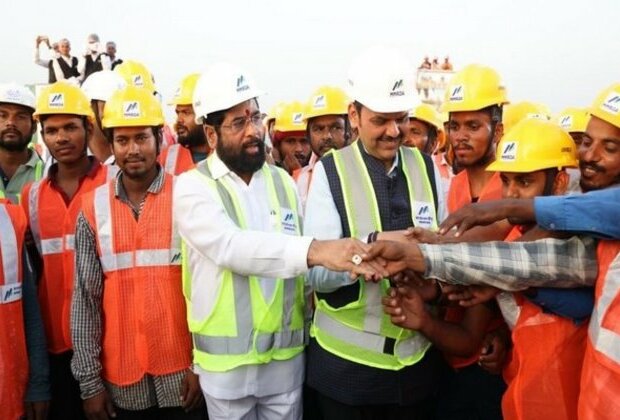 Maharashtra CM Shinde, Deputy CM Fadnavis inspect Mumbai Trans-Harbour Link work