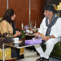 Biocon chief Kiran Mazumdar-Shaw meets Karnataka Deputy CM DK Shivakumar