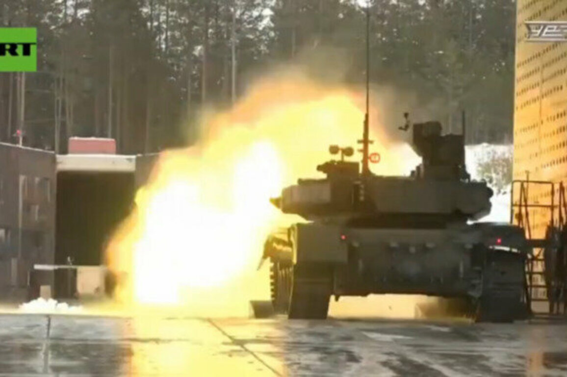 Cutting edge Russian tank heads into battle after Middle East expo 