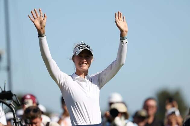 Nelly Korda takes aim at third straight major at Hazeltine