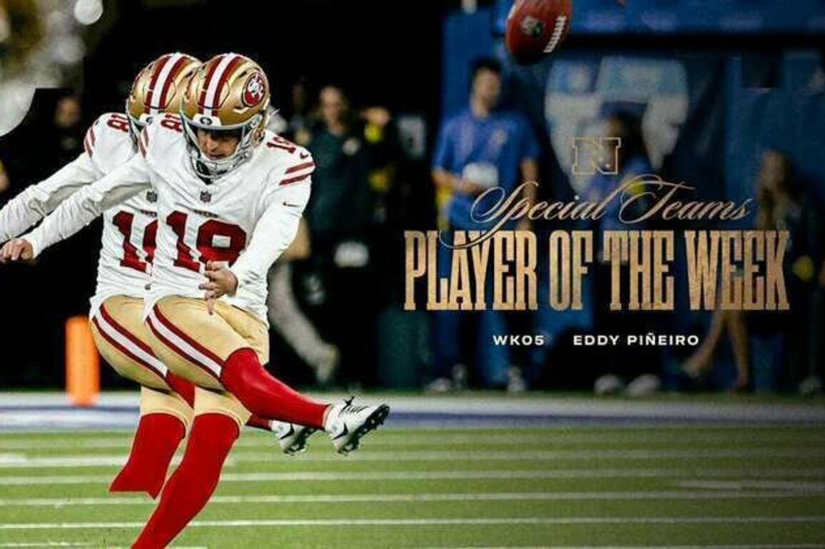 Eddy Pieiro Named NFC Special Teams Player of the Week vs. Rams