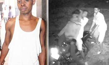 Agambibwa okuba Omutemu era omubbi Mugisha. Kkamera nga bwe yakwata Mugisha ng’atuga Mulindwa. Agambibwa okuba Omutemu era omubbi Mugisha. Kkamera nga bwe yakwata Mugisha ng’atuga Mulindwa.