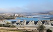 Woodlawn run-of-mine pad ore stockpiles.