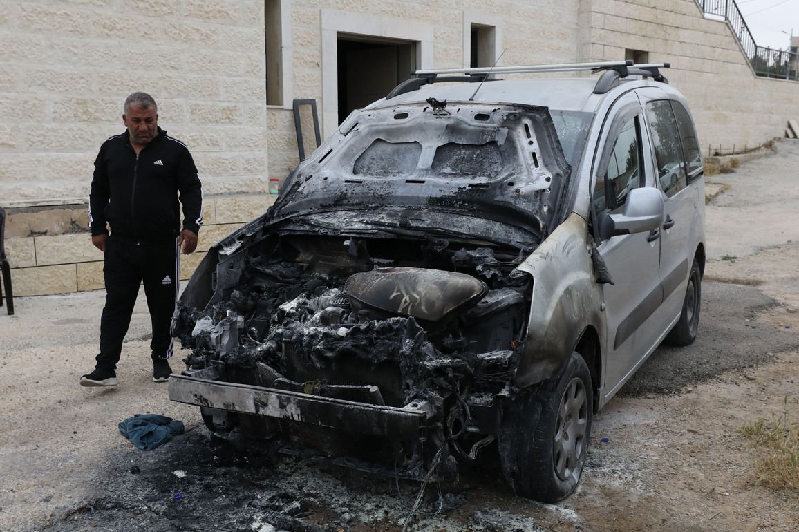 MIDEAST-WEST BANK-RAMALLAH-DAMAGE