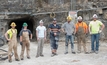 Dr Kyle Perry (centre) with students at the Missouri S&T Experimental Mine. Photo: Missouri Chamber of Commerce