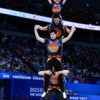 (SP)CHINA-CHENGDU-THE WORLD GAMES 2025-ACROBATIC GYMNASTICS-MEN'S GROUPS (CN)