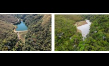  Vale’s 8B dam at the Águas Claras mine in Nova Lima, before and after being “de-characterised”