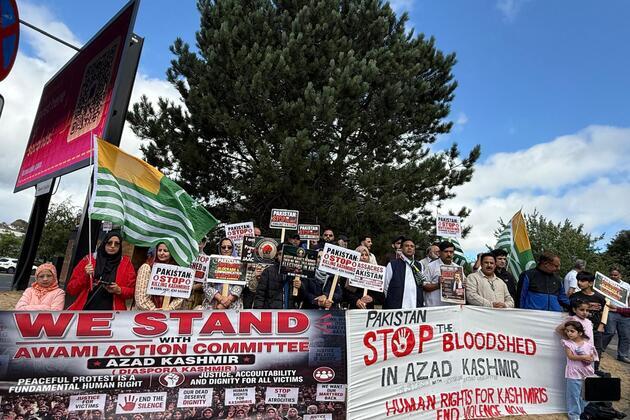 British Kashmiri diaspora stages protest in Bradford over developments in PoJK