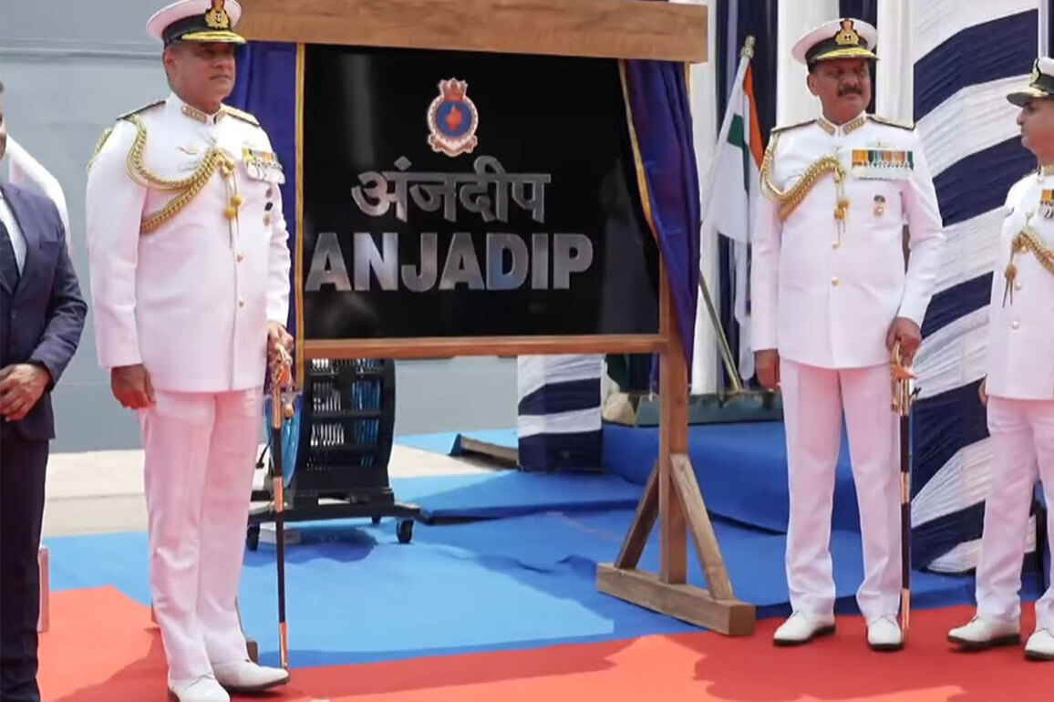 Anjadip - the next powerhouse ASW Shallow Water Craft, joins the Indian Navy