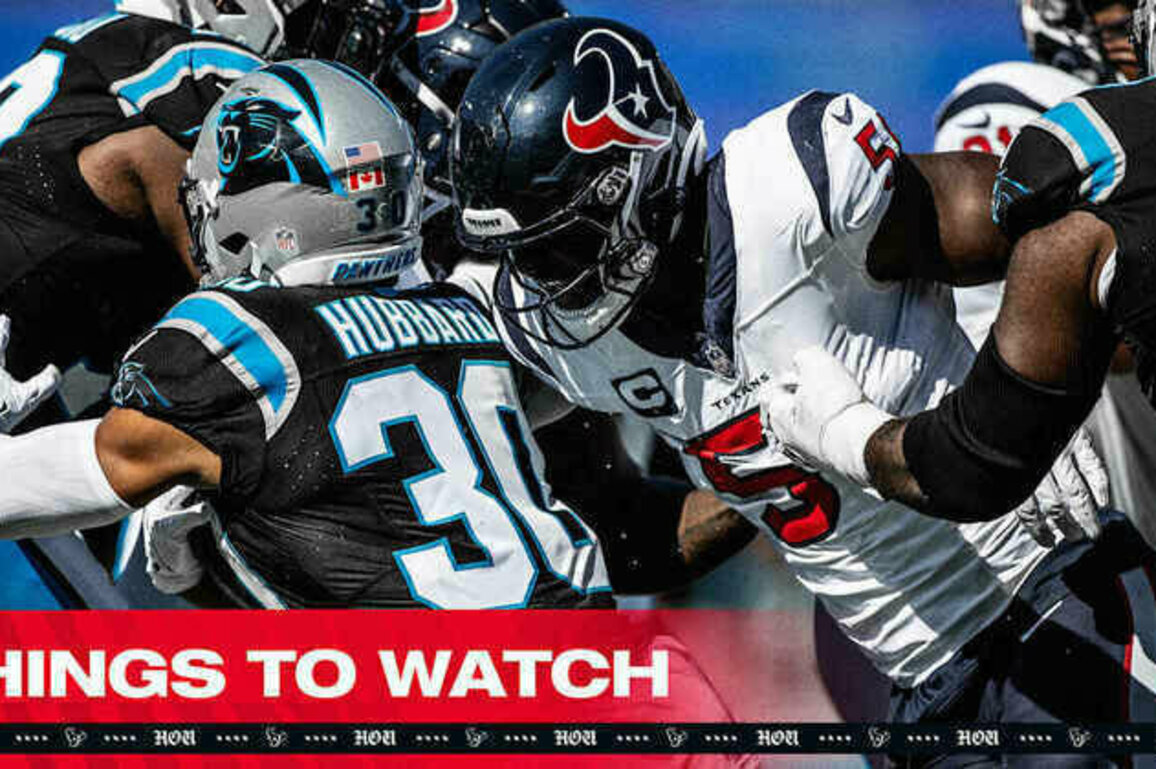 Three things to watch when the Texans face the Panthers