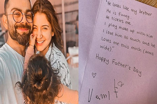 "Love him so much": Anushka Sharma shares adorable Father's Day card from Vamika to Virat Kohli, check out her special message for dad