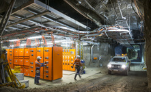 Underground at the Argyle Diamond Mine.