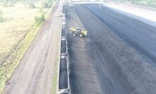  First train loading at Blair Athol's new train load out facility.