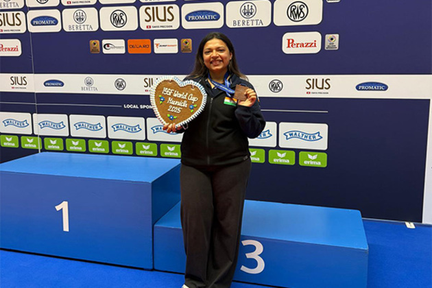 Sift Kaur Samra wins women's 3P bronze, her 2nd in two years in Munich